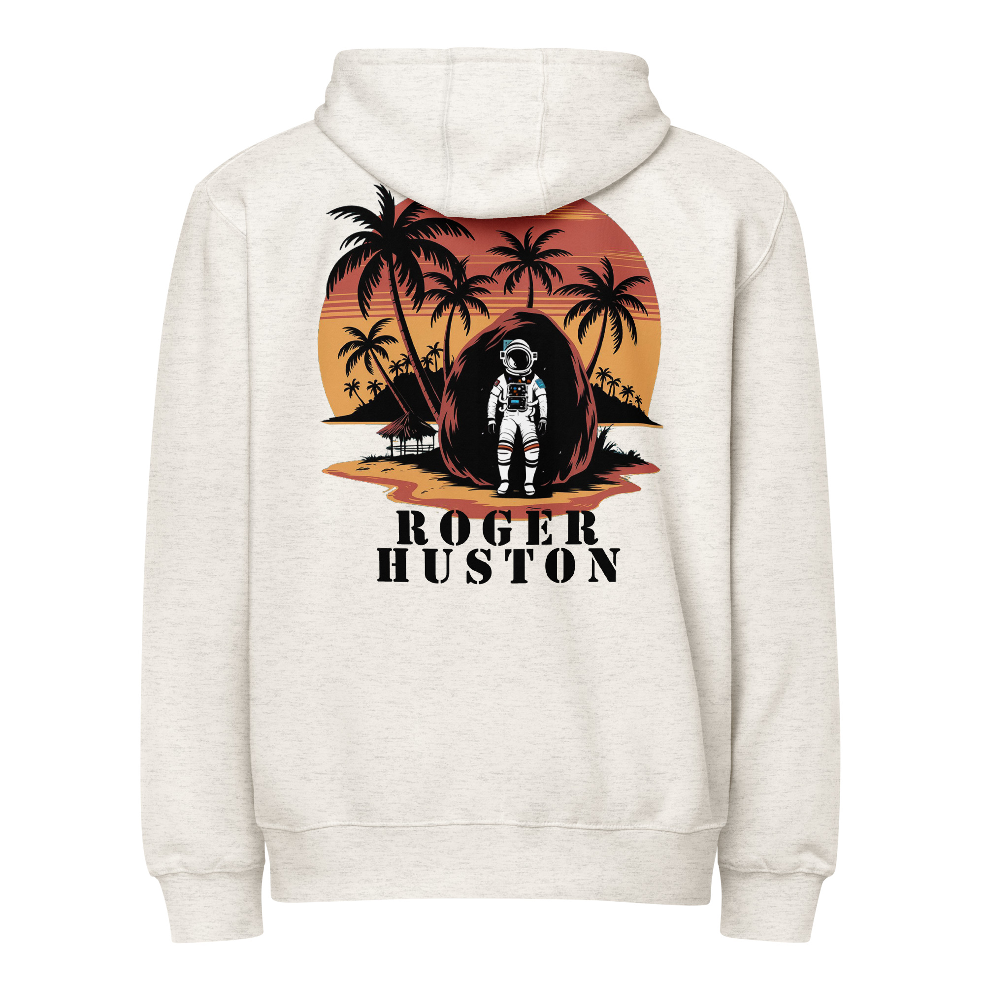 Roger Huston Spaceman's Paradise - Premium full zip hoodie