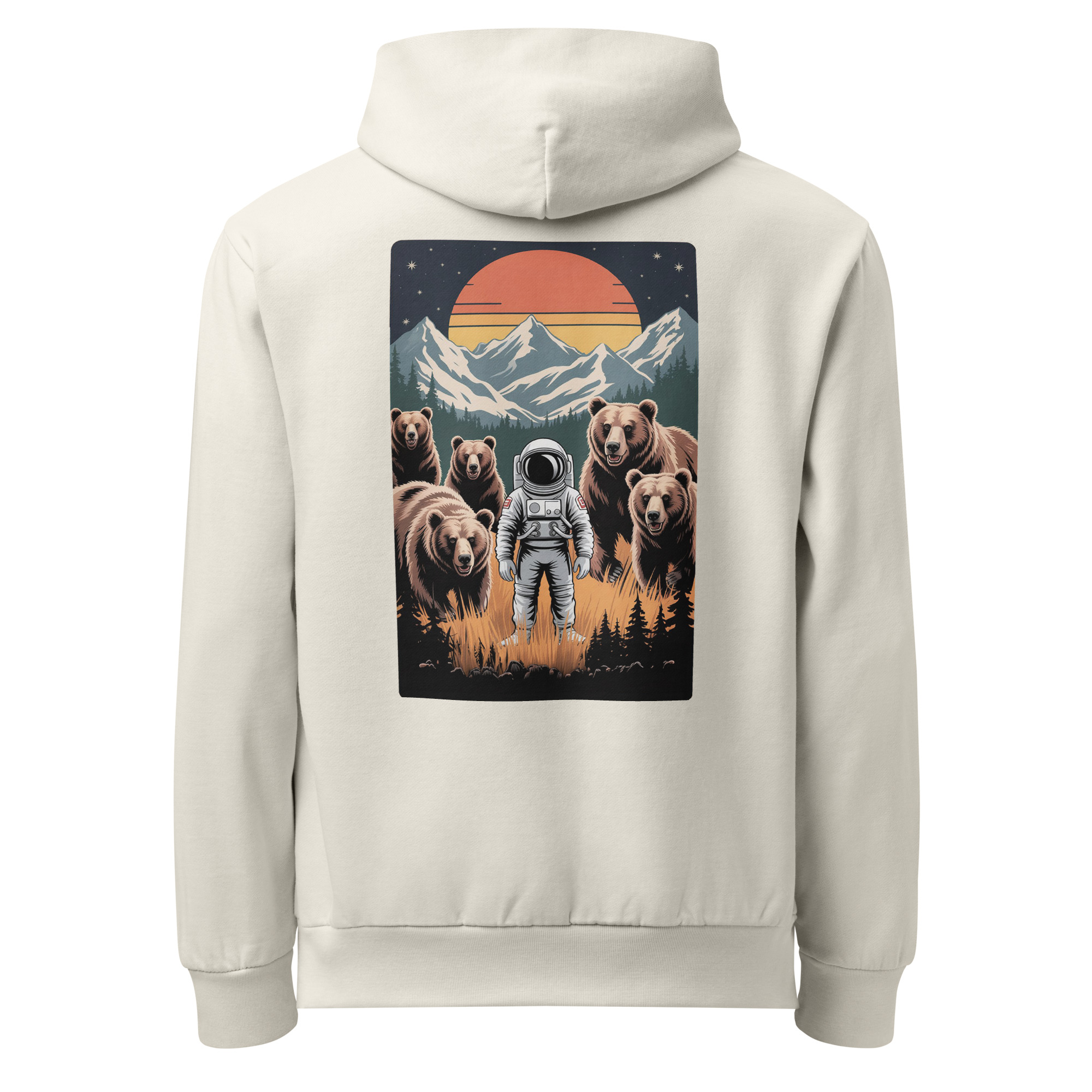 Roger Huston Bear Whisperer - Vintage Spaceman Urban garment-dyed hoodie