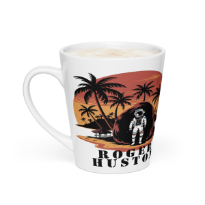 Alternative view of Roge Huston Spaceman Island - Latte mug