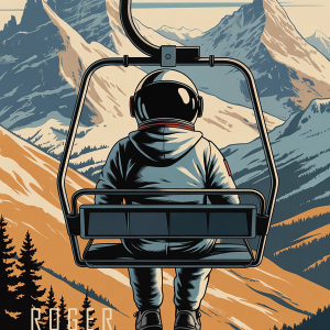 Roger Huston Telluridian System Download - Vintage Spaceman Poster