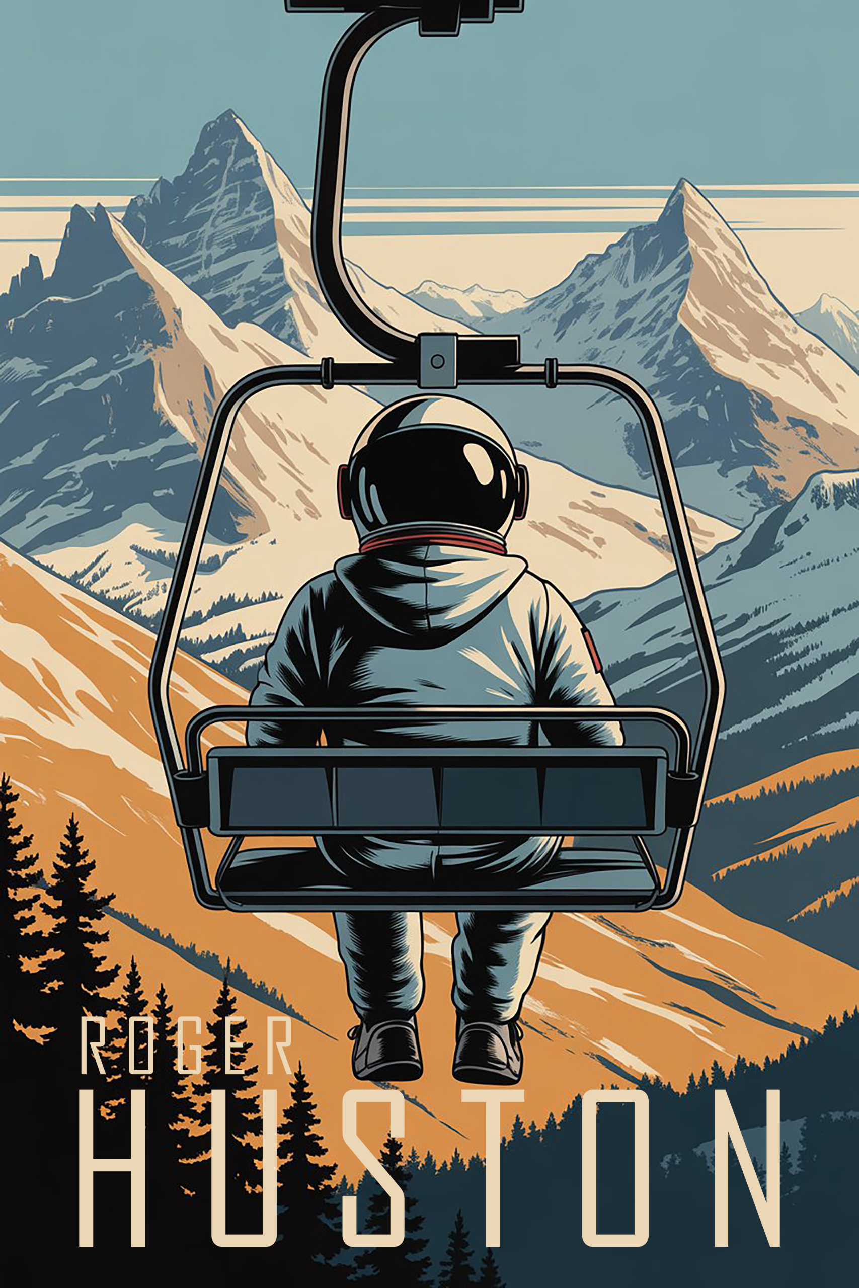 Roger Huston Telluridian System Download - Vintage Spaceman Poster