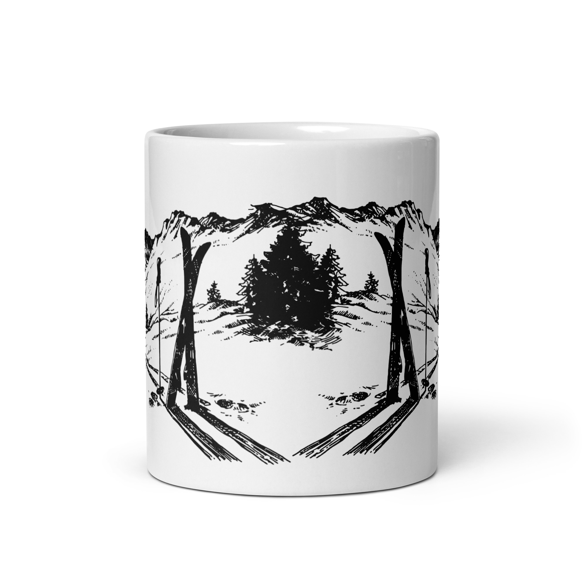Backcountry Paradise Original Design - White glossy mug - Image 4