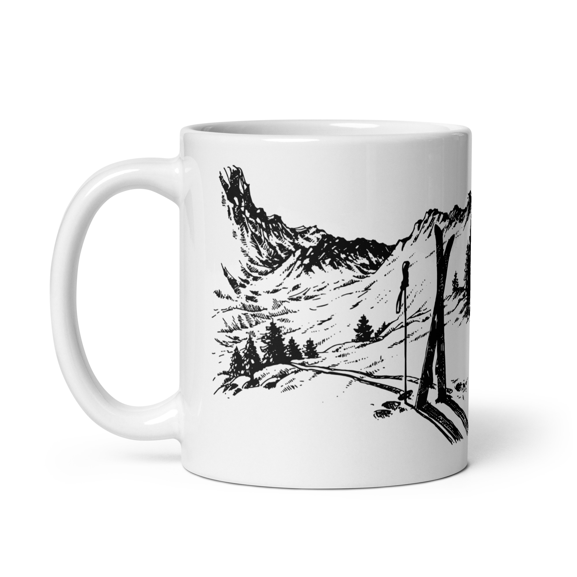 Backcountry Paradise Original Design - White glossy mug - Image 3