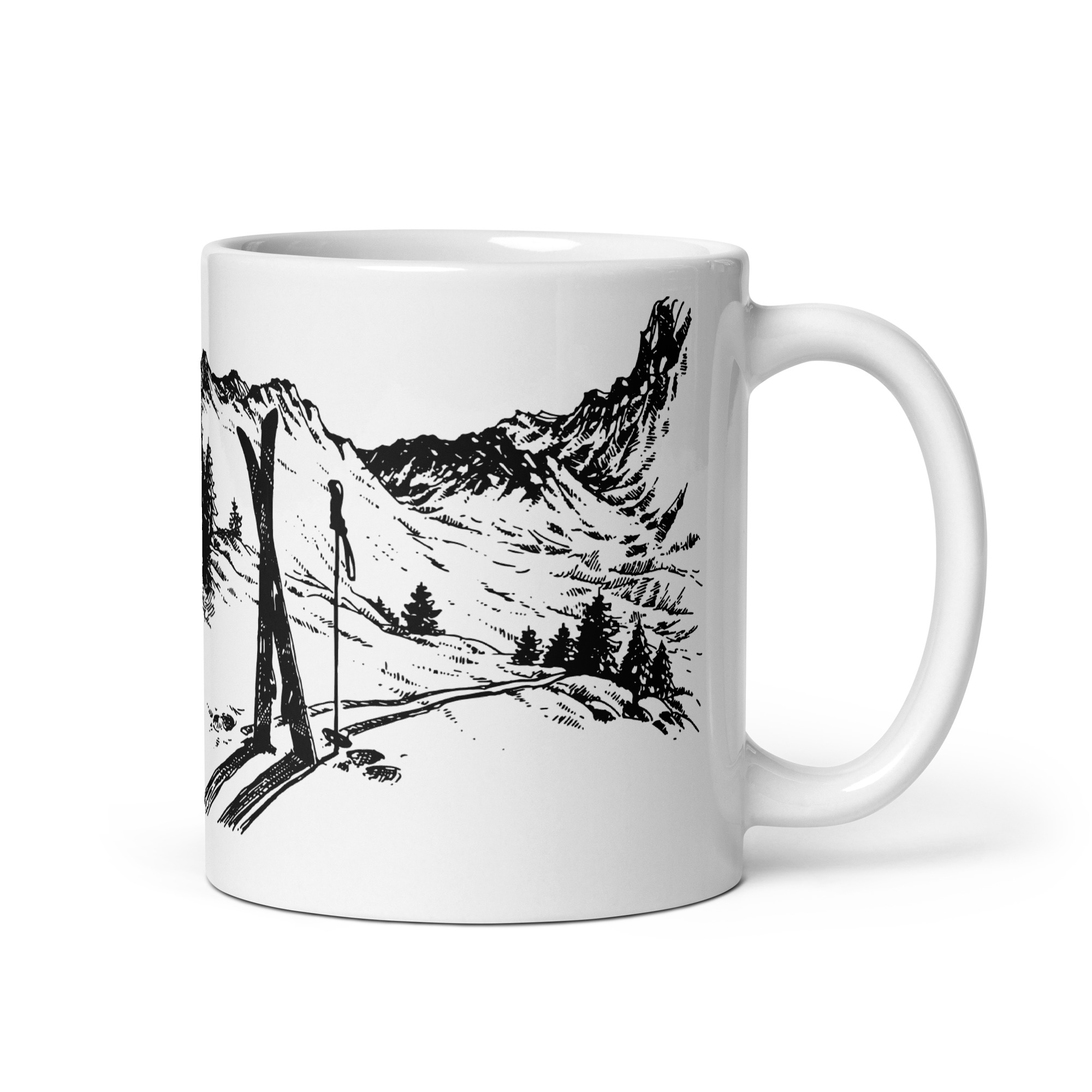 Backcountry Paradise Original Design - White glossy mug - Image 2