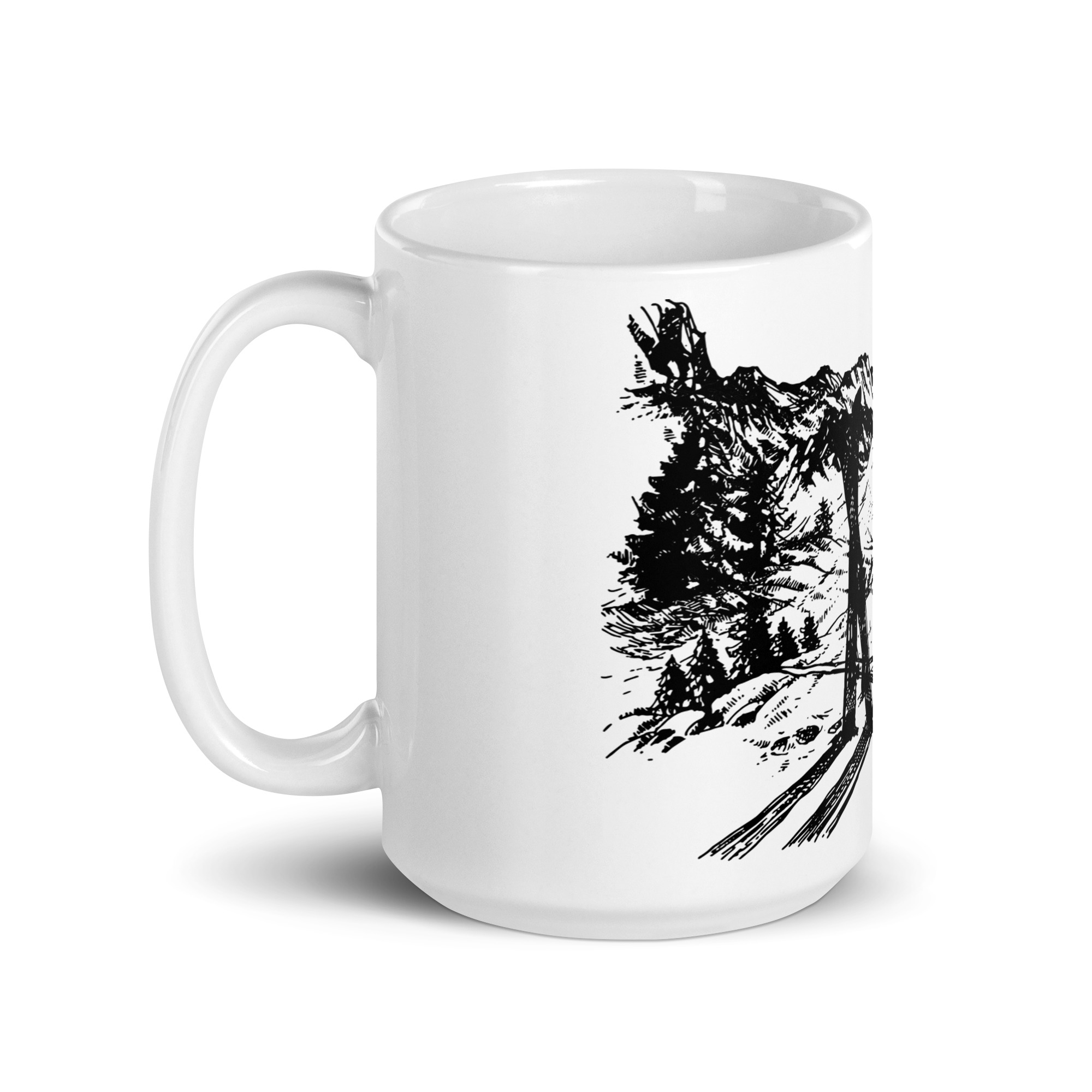 Backcountry Paradise Original Design - White glossy mug - Image 5