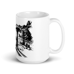 Backcountry Paradise Original Design - White glossy mug