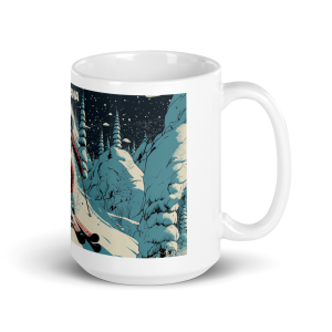 Roger Huston Snow Ghosting - White glossy mug